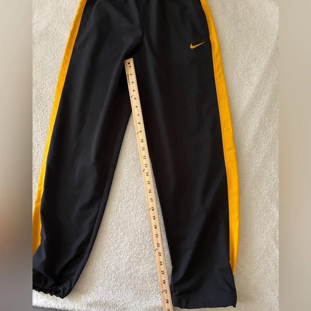 Nike Black and Yellow Sweatpants with Elastic Cuffs